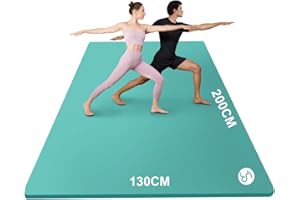 ‎RYTMAT RYTMAT Yoga Mat XXL 200 x 130 cm NBR 15 mm/10 mm Thick and Comfortable Gymnastics Mat for Home Fitness Yoga Pilates Parent-Child Activities Senior Fitness Play Mat for Dogs