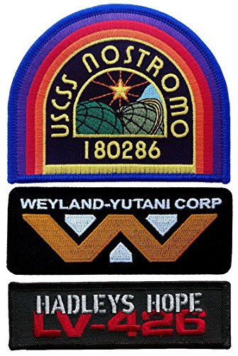 USCSS Nostromo Weyland Yutani Corp Hadley's Hope 3 Patch Alien Movie Collector Set