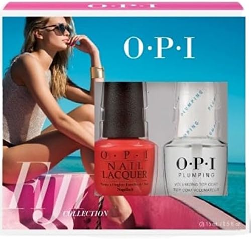 OPI Nail Polish Fiji Collection – Living On The Bula Vard &amp; Plumping Top Coat Duo 2x15ml
