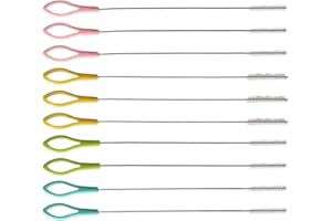 ARMO HOME Armo® 10 Pieces Straw Cleaning Brush Nylon Stainless Steel Test Tube Glass Straw Cleaner