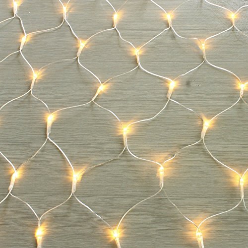 160er LED Lichternetz 2m x 1m Lichterkette Warmweiß Deko Leuchte Innen und Außen für Garten Weihnachten Hochzeit mit Stecker Gresonic