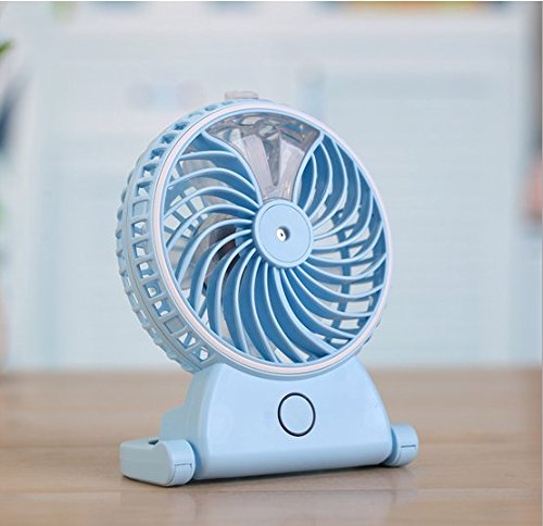 Handportable Mini Schönheit Sspray Befeuchten Rrechargeable Fan-Luftbefeuchter für Home Office und Reisen (Blue)