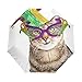 Produktbild XiangHeFu Regenschirm-lustiges Foto Einer glücklichen Katze, die Karneval-Maske Auto Open Close 3 Folds Lightweight Anti-UV trägt