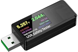 YOJOCK Tester USB 3.0 multimetr 3,7-32 V 0-5,1 A tester napięcia USB cyfrowy tester prądu i napięcia woltomierz amperomierz IPS kolorowy wyświetlacz pojemność ładowarka wykrywacz