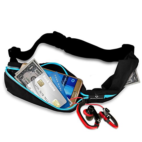 Laufgurt Â»Run4FunÂ« Stilvolle GÃ¼rteltasche / Bauchtasche / Lauftasche fÃ¼r Laufen, Wandern, Klettern, Reiten - 3x Farben / Handys bis ca. 5,5Zoll / elastisch wasserdicht & festsitzend ! Blau