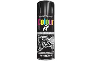 THE RAPIDE PAINT FACTORY Paint Spray Can 250ml 'Black Gloss' General Purpose