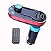 Produktbild Forepin® Wireless Im Auto Bluetooth MP3-Player FM-Transmitter Auto Charger Kit Dual USB-Lade Wiedergeben von Musik USB Disk SD / TF Kartenslot für IPhone 6 6S Plus 5S 5; Samsung S5 S4 S3, iPad HTC Sony Motorola BSR usw. Smartphones + Fernbedienung - Rot