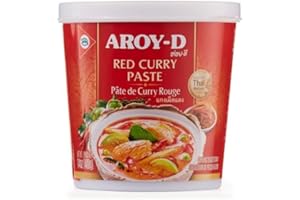 YIJIA | Aroy-D Salsa Curry de Tailandia Original - Pasta de Curry Rojo Picante 400g