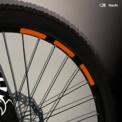 Motoking Reflektor-Aufkleber-Set für Mountainbike oder Fahrrad, Wabenmuster reflektierend, 10mm