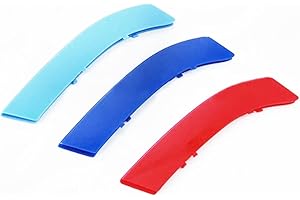 SHENGJUE 3 Colored Front Grille Insert Trims Clip In Grille Trims Strips Covers for BMW 2/3/4/5/6/7 series,x3/x4/x5/x6/x7 (3 Series 2007-2010 BMW E92/E93 Pre-LCI 14-Beam)