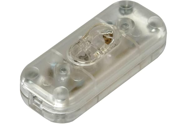 Kopp sladdbrytare, 1-polig, 250 V, 6 A, transparent, 191310089