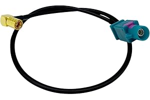 Vecys Antena Dab SMB a Fakra Cable 30 cm 11,8 in Cable Extensión Universal FAKRA Enchufe a Enchufe SMB Adaptador Antena RG174 Cable Tipo Z para Dab + FM Sistema Navegación Antena GPS Universal