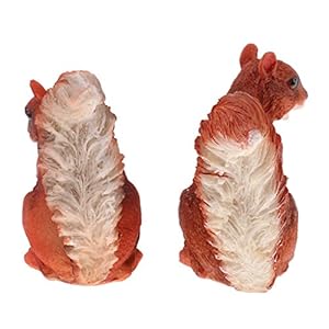 PETSOLA Ornamento di Scoiattolo Statua in Miniatura di Resina Animale da Giardino di PETSOLA PETSOLA Ornamento di Scoiattolo Statua in Miniatura di Resina Animale da Giardino di - immagine 6