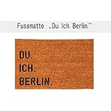 DU. ICH. BERLIN. Kokos-Fußmatte Teppich Fußabtreter 40 x 60 cm