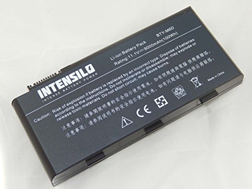 INTENSILO Li-Ion Akku 9000mAh (10.8V) für Notebook Laptop Medion Erazer X6811, X6813, X6817, X6819, X6821, X6823, X7813, X7815, X7817 wie BTY-M6D