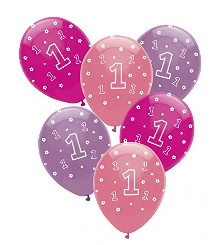 XXL Erster Geburtstag Mädchen Rosa Party Deko Set 16 Personen - 5