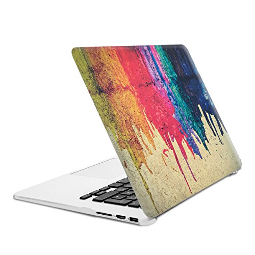 kwmobile Hardcase Laptop Hülle für Apple MacBook Air 13″ (ab Mitte 2011) – Regenbogen laufende Farbe Design Mehrfarbig Rot Beige dünne gummierte Schutzhülle Cover Case Tasche - 5