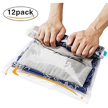 12 Sacs De Rangement Sous Vide GQC - Économie D'espace, Sans Pompe