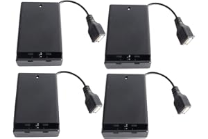 BEITESI Società USB industriale Scatola del supporto per batteria USB del modulo laser Scatola del supporto della batteria rimovibile Può essere collegato a un alimentatore (esclusa la batteria) (4pack)