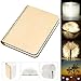 Produktbild Fodsports LED Falten Lichter Hölzerne Decoration LED Booklight Design Wandlampe Kunst Lichter, Schreibtisch Licht mit USB Wiederaufladbar kann durch 360 Grad gefaltet werden (Warm Weiß)