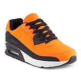 schuhe orange damen pumps  FiveSix Herren Damen Sportschuhe Dämpfung Sneaker Laufschuhe Orange/Schwarz-M EU 44