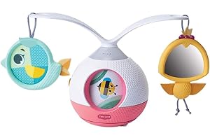 Tiny Love Tummy Time 2 w 1 karuzela muzyczna ze światełkami 360°, 0+ miesięcy, przenośna karuzela dla niemowląt, zabawka muzyczna, 3 tryby muzyki i dźwięków, Tiny Princess Tales