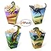 Produktbild BeeGreen Dinosaurier-Kindergeburtstag-Popcorntüten-Party-Snackbox 24 Stück, Süßigkeiten Popcorn Eisbecher Tüten, Candy Bar Zubehör Dino Kino Partygeschirr für Jungen Mädchen