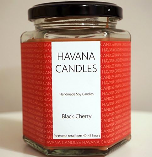 Black Cherry, Scented Soy Candle - 45 hour burn time
