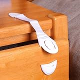 Tinksky Baby Sicherheit Sperren, Latches Tür Schrank Schrank Kühlschrank Schublade Sperrt-10 Pack(White) - 4