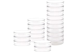 CDJX 20 platos de plástico Petri de 90 mm con tapa estériles para cultivo bacteriano de laboratorio para plantas de cultivo de tejidos celulares de plantas de cultivo de petri platos educativos