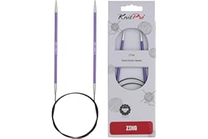 KnitPro Zing: Ferri da Maglia circolari fissi: 150 cm x 3,75 mm, Alluminio, Viola