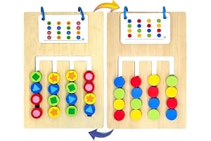 Demenz sysselsättning, 2026 uppdatera färgminnesspel för seniorer av trä med 20 kort, dubbelsidig spelbara och kort säkert fixerade, lätt att greppa, aktivering och påminnelseträning