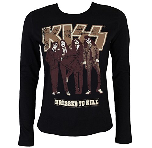 Preisvergleich Produktbild Damen Langarmshirt KISS - Dressed to Kill - BLK - LOW FREQUENCY - KIGS5002 M