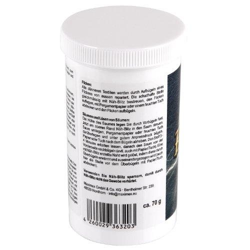 2x Nähblitz Bügelpulver Flickpulver Textilkleber Nähen ohne Nadel und Faden - 3