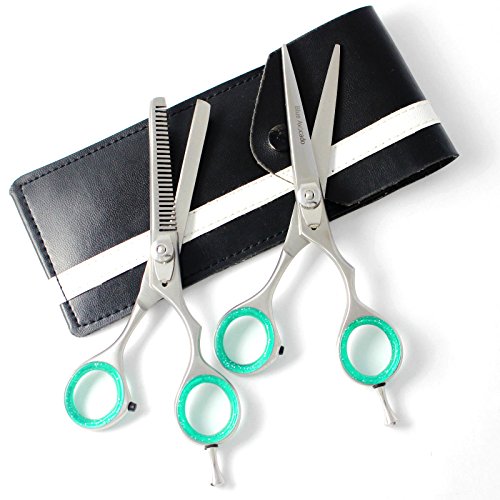 Professional scissors - Professional Hairdressing Scissors, Thinning Scissors, Barber Hair Shears, Super cut Sharp Hair cutting & thinning Scissors Set 5.5" + Scissors Case