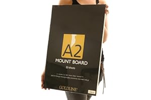 ‎CLAIREFONTAINE Clairefontaine GMB2/ASTDZ - Packung mit 10 Bogen Passepartouts Goldline, 1,25mm DIN A2 42x59,4cm, Vorderseite glatt und dunkle Farben sortiert, Rückseite Elfenbein, ideal für die Einrahmung, 1 Pack