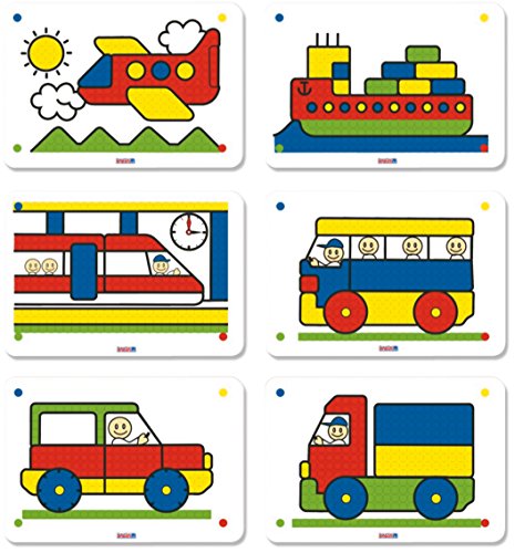 Imagen 2 de Miniland 31814 - Kit de dibujo en mosaico (placa + 6 plantillas + 600 chinchetas de 10 mm) [importado de Alemania]