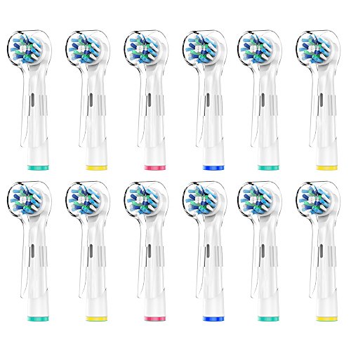 Progoco, tappi di protezione in plastica per testine di spazzolino elettrico, da viaggio, compatibili con Oral-B Precision Clean, Oral-B Flexisoft (SEB-17) e Oral-B 3D White e Oral-B Cross Action, 12
