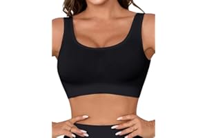 Boolavard The Ultimate Comfort Bra. Seamless Support Comfort Sport Stretch Action Leisure Black White