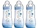 MAM Anti-Colic Self-Sterilising Bottles 260 ml (Blue) (3-Pack)