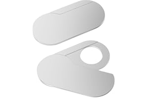 imluckies Rotatable Metal Webcam Cover [2 Pack], 0.02in Ultra Thin Camera Cover for iPhone, Laptop, MacBook Pro/Air, PC Computer, iPad etc. Web Blocker Protect Your Privacy, Silver