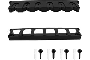 VOANZO Supports de canne à pêche verticaux de 34,6 cm - Support mural pour canne à pêche - Pour garage, magasin jusqu'à 6 cannes