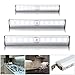 Produktbild GreenSun LED Lighting LED Sensor Unterbauleuchte Wandleuchte 10LEDs 2835SMD Kaltweiß Schranklampe Schrankbeleuchtung Nachtlicht mit Bewegungsmelder DC6V 180mA Lichtleiste für Wandschrank, Dachboden, Treppen, Küche, Kabinett, Flur 4x AAA Batterie aufladen