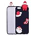 Produktbild Schutzhülle für iPhone 6, für iPhone 6S, Crazylemon Weihnachtsgeschenk Ultradünn Weich Flexibel TPU Silikon Zurück Hülle Kreative Schöne Ornamentik Weihnachtsmann Weihnachtsmütze Weihnachtssocken Dekorationen Muster Passt Perfekt Schutzhülle für iPhone 6 6S 4.7 Zoll - Schwarz