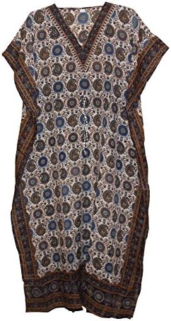 spurbay African-Kaftan-Dress-Hippy-Casual-Wear-Beach-Cover-Up-Evening-Wear-Night-Wear (Black, One Size)