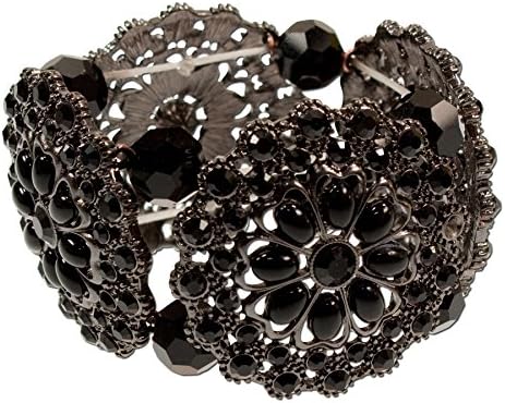 Pearls Bracelet Alpenflüstern Blossom (Black) - Bavarian Costume Jewellery & Trachtenarmband for Dirndl