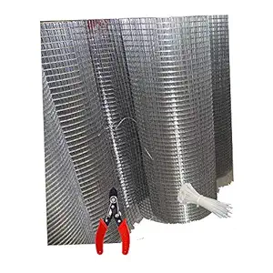 SAI BALAJI Iron Net UV Stabilized Welding Wire with 18 Gauge Anti Bird Garden Fencing - 3feet/10feet with 1 Cutter, 100 PVC Wire Tags