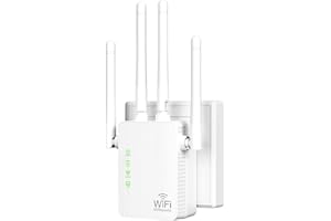 JANCANE WiFi Extender Signal Booster Up to 5000 sq.ft and 56 Devices, Long Range Amplifier and Ethernet Port, Access Point, 1 Button Setup, Alexa Compatible