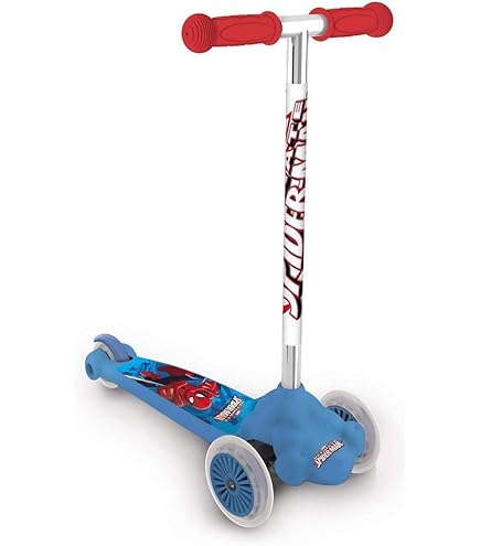 Monopattino 3 Ruote Stamp Steering - Rosso/Giallo/Blu Per Bambini