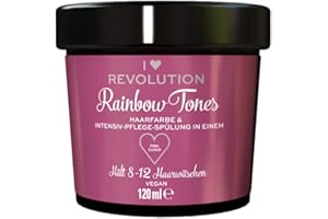 I Heart Revolution Rainbow Tones Pink Cloud – semi permanentna farba do włosów i odżywka w jednym – zmywalna z 8-12 myciami włosów – wegańska, wielokrotnego użytku – 120 ml